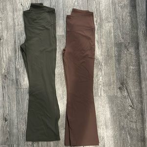 Lot of 2 Lululemon Groove super high rise flared pants nulu. Size 10